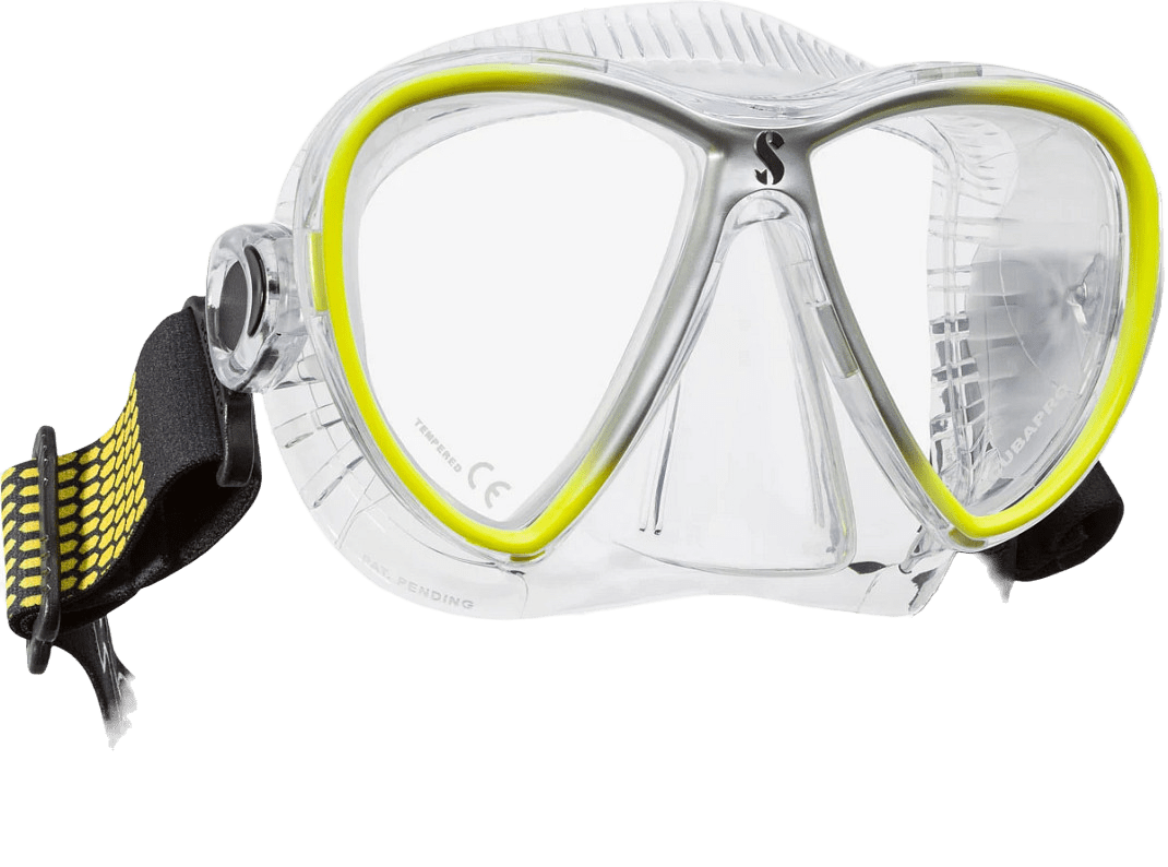 Scubapro Synergy Twin Duikmasker Transparant/Geel/Zilver